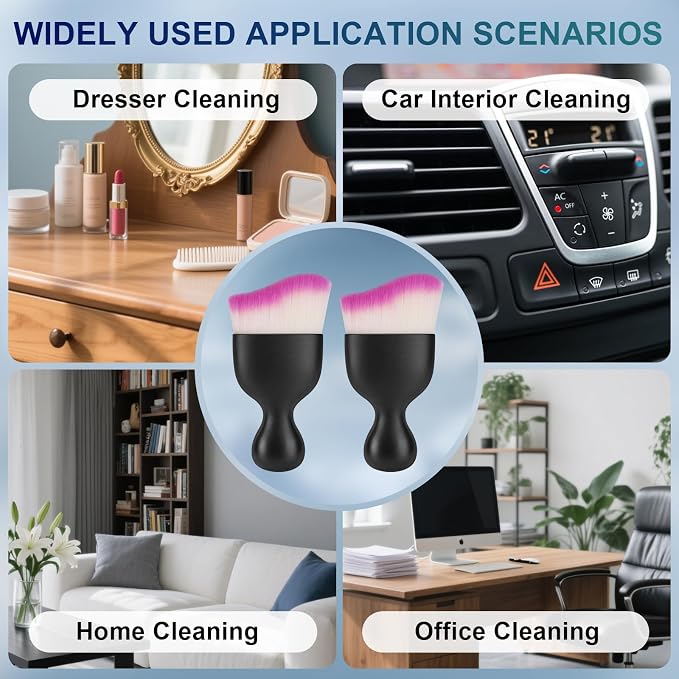 Amrules 2 Pcs Car Interior Detailing Brush Cleaning Tools, Gentle on Surfaces - Image 7