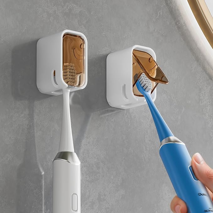 MOPMS Single Slot Toothbrush Holders Wall Mounted by MOPMS