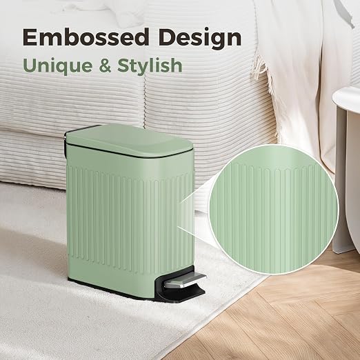 TrashAid Slim Bathroom Trash Can - Image 3