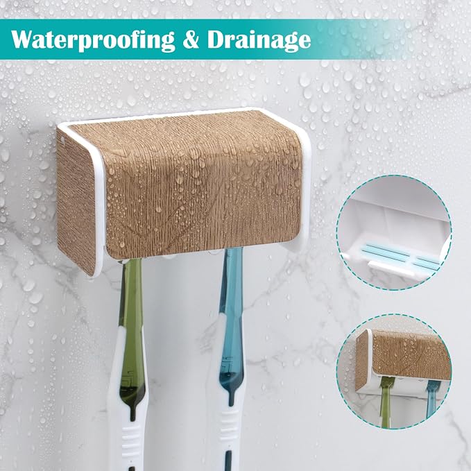 2 PCS Toothbrush Holders Wall Mounted - Image 3