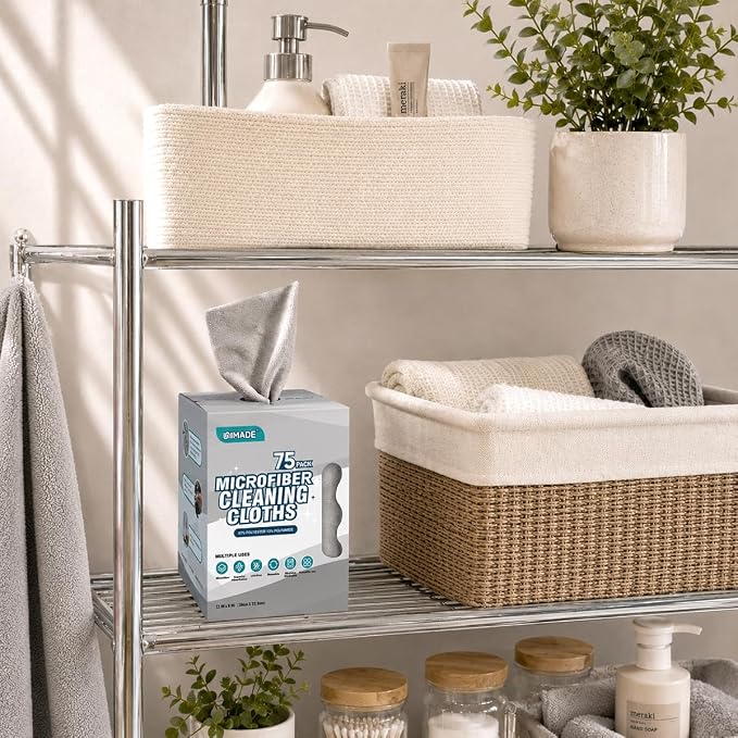 UNIMADE Microfiber Cleaning Cloth, 75 Sheets Microfiber Towels - Image 7
