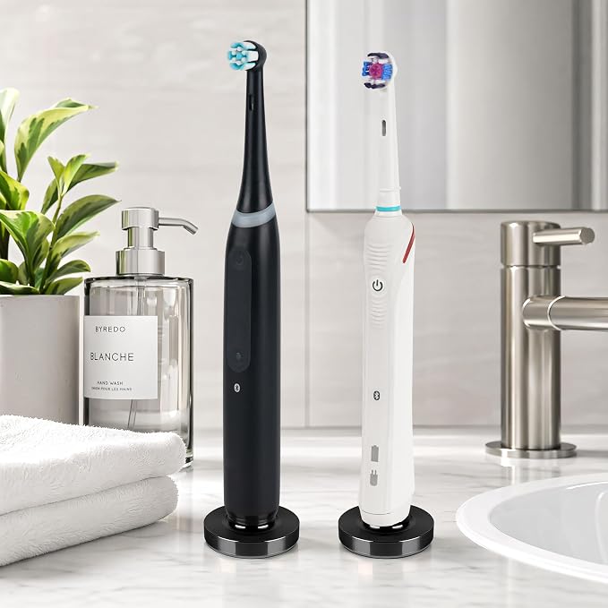 2 Pack Black Electric Toothbrush Holder - Image 5