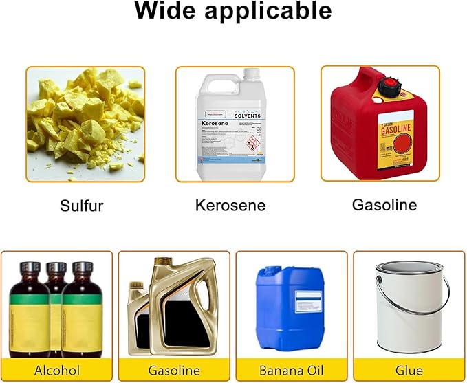 65 Gallon Flammable Storage Cabinet with Adjustable Shelf x2, 65H x 34W x 34D Double-Wall for Flammable Liquids, Thickened Galvanized Steel Fireproof Cabinet, Industrial & Commercial Use, Yellow