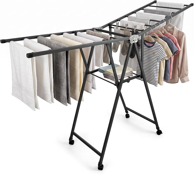 Clothes Rack, 2-Tier Drying Hanger, by AssHMKITOfficial