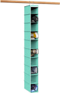 Simple Houseware 10 Shelves Closet Hanging Shoe Organizer, Turquoise | Dual by SimpleHouseware