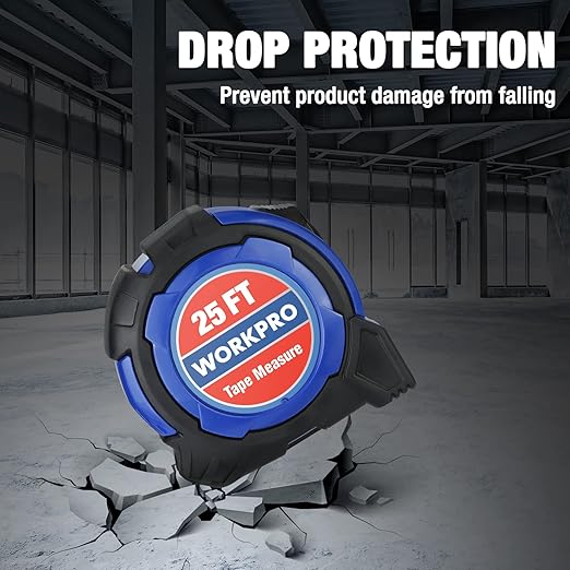 WORKPRO 25FT Tape Measure, 1/8 Fractions Easy Read Measuring Tape - Image 6