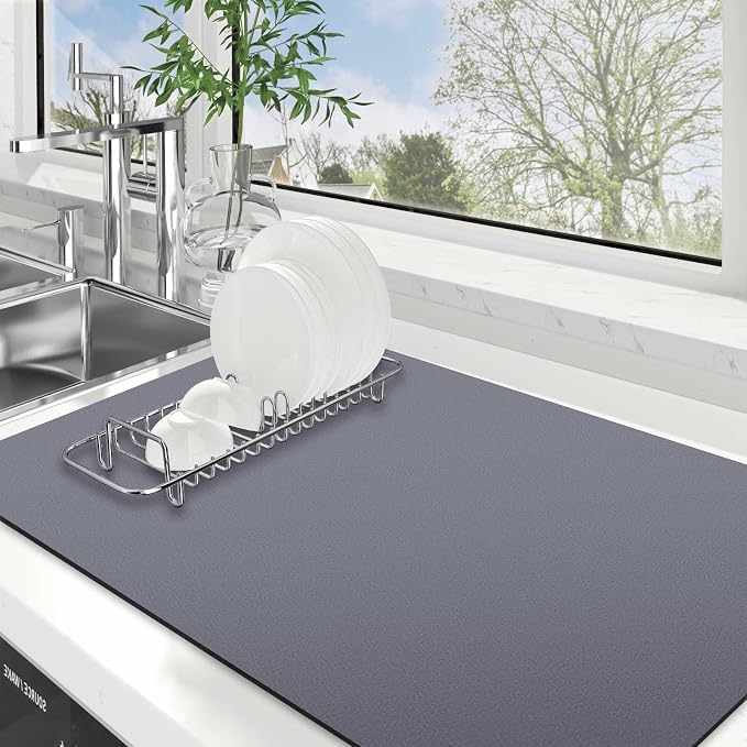 Dish Drying Mat Absorbent Dish Drying Mats by WiseLife