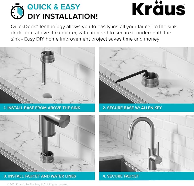 KRAUS Oletto Single Handle Kitchen Bar Faucet - Image 10