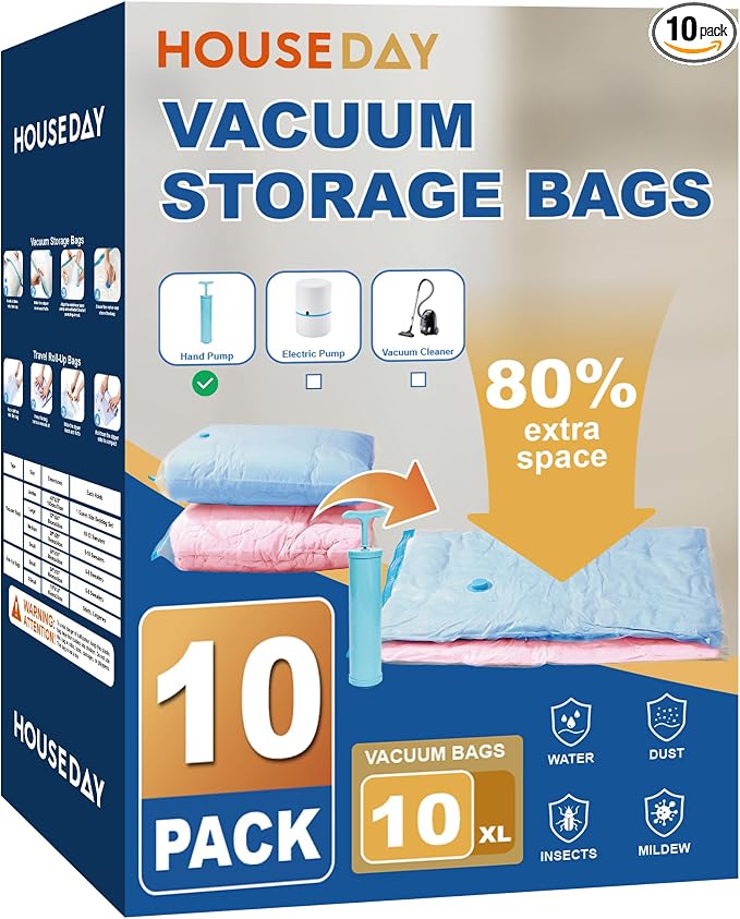 HOUSE DAY 10 Jumbo Vacuum Storage Bags by HOUSEDAY