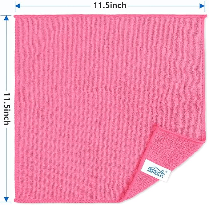 HOMEXCEL 8PK Microfiber Cleaning Cloth, Cleaning Rags - Image 2
