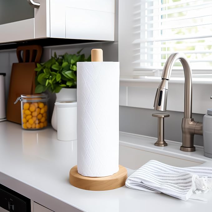KitchLife Wooden Paper Towel Holder Countertop - Image 5