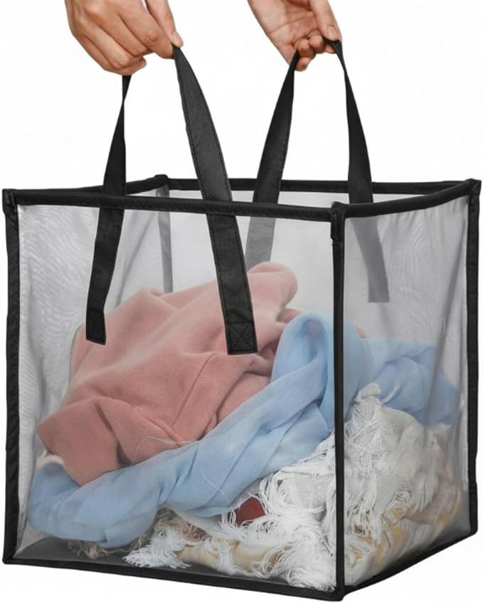 Zopeal 1 Pack Collapsible Mesh Laundry Basket, Single-layer | 13 Inch Square by Zopeal