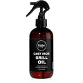 Organic BBQ Grill Seasoning Oil (8oz) - Made from Flaxseed Oil grown and pressed in the USA - Creates a Non-Stick Seasoning on All Cast Iron Grills and BBQs (240ml)