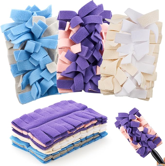 Zubebe 3 Pcs Reusable Duster Refills Fleece, Classic Color | Soft Polyester by Zubebe