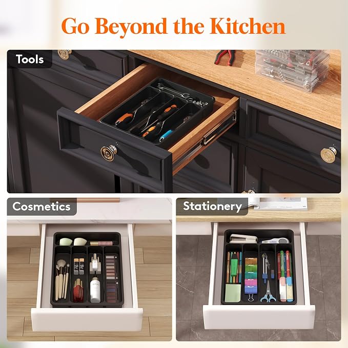 Lifewit Silverware Drawer Organizer Tray, Cutlery Storage - Image 9