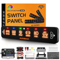 Auxbeam 6 Gang Slim Switch Panel RGB AS-R60 Automatic Dimmable Switch Panel with Toggle Momentary Pulsed Off Backlight Unique Patented Design Control Panel for Truck Offroad Boat, 2-Year Warranty