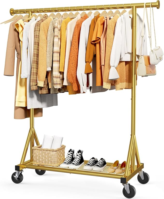 Sakugi Heavy Duty Stainless Steel Rolling Clothes Rack by Sakugi