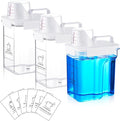 Tatuo 3 Pack Laundry Detergent Dispenser 68 oz Clear Liquid Container by Tatuo
