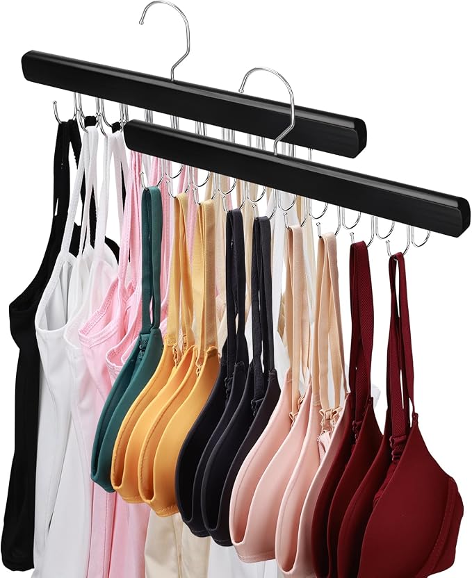 NECAMOCU 2 Pack Bra Hanger for Closet Organizer, Premium Tank Top Hangers | by NECAMOCU