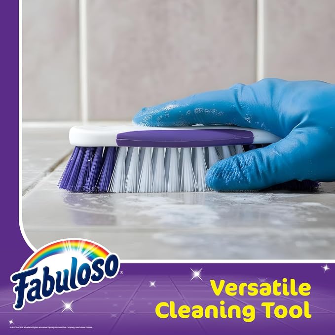 Fabuloso Compact Hand Scrub Brush, 6 Inch | Easy-grip rubber texture - Image 3