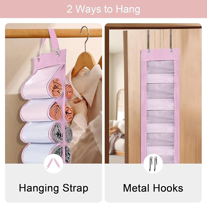 DHSFKBE Legging Organizer Storage, Foldable Hanging Closet Organizer Storage - Image 4