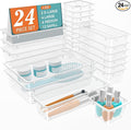 24 PCS Drawer Organizer Set, Makeup Organizers, Tool Storage Trays | 4 Sizes by Unknown