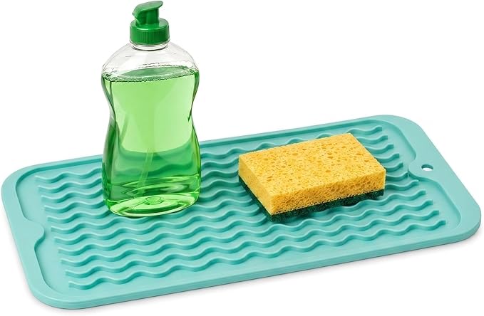 ZLR Silicone Sink Caddy & Sponge Holder, Mint Green | Sink Organizer by ZLR