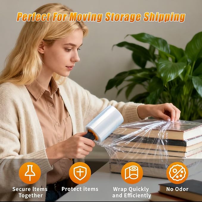 Stretch Film Shrink Wrap for Moving Supplies x 1000ft, Industrial Strength - Image 6