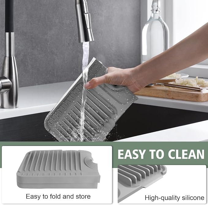 17.7-Inch Kitchen Sink Splash Guard Mat | 7° Slope - Image 7