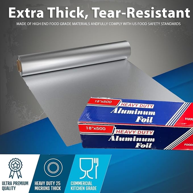 18" x 500" Standard Aluminum Foil Roll - Image 6