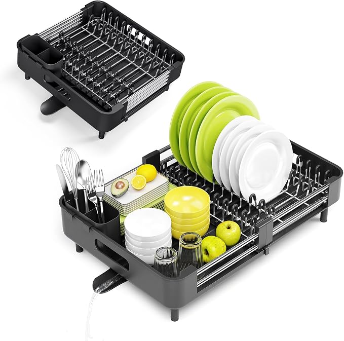 Urackify Extendable Stainless Dish Drying Rack - Image 5