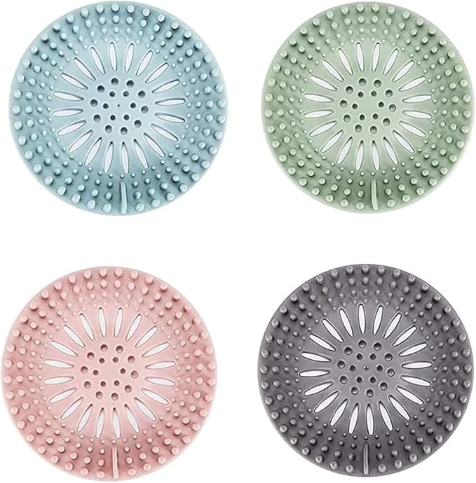 Shower Drain Hair Catcher, Bathroom Sink Drain Strainers, Durable Silicone Hair by Unknown