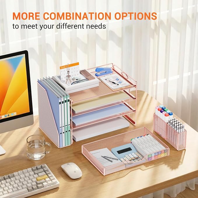 Desk Organizers and Accessories, 4-Tier Desktop File Organizer - Image 5