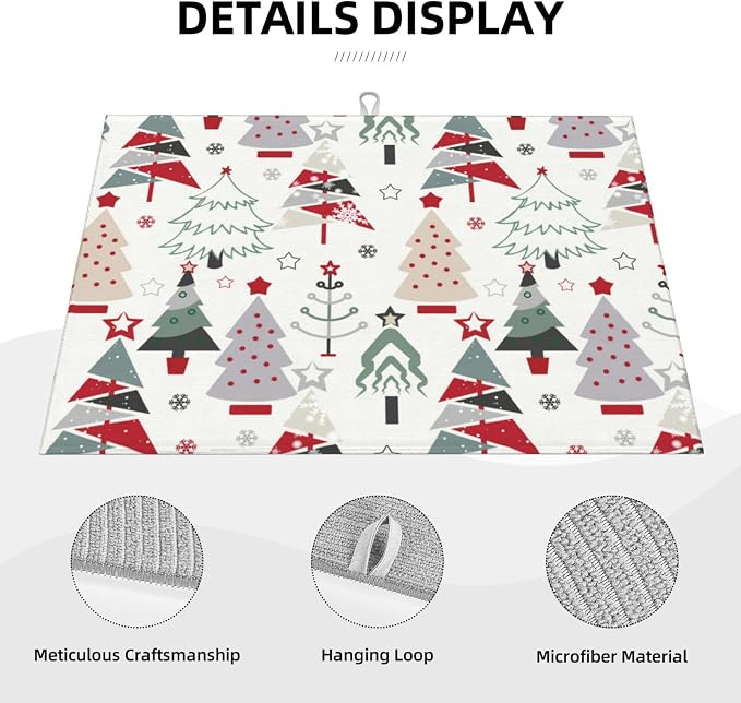 Beautiful Christmas Tree Dish Drying Mat - Image 3