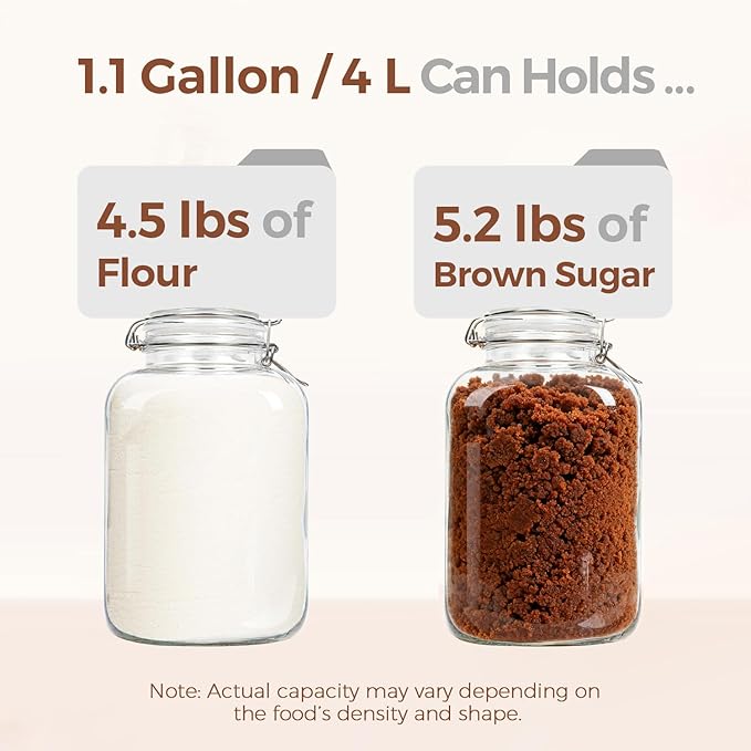 ComSaf Square Glass Pantry Jars - Image 3