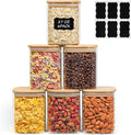 ComSaf Glass Jars with Bamboo Lids 0.8 Qt by ComSaf