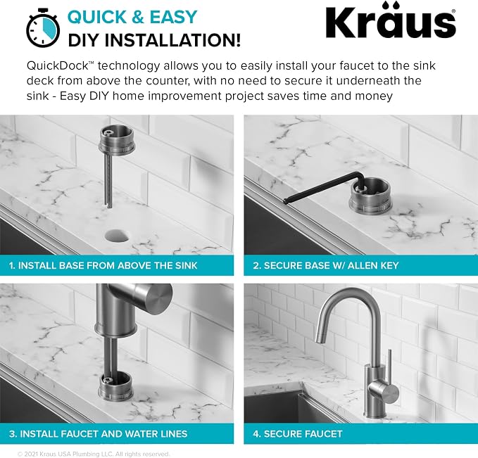 KRAUS Oletto Single Handle Kitchen Bar Faucet - Image 7