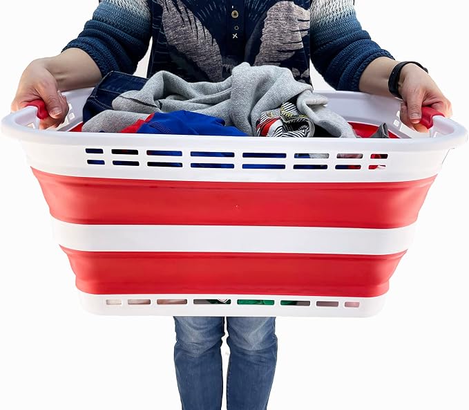 SAMMART 42L Collapsible Plastic Laundry Basket - Image 6