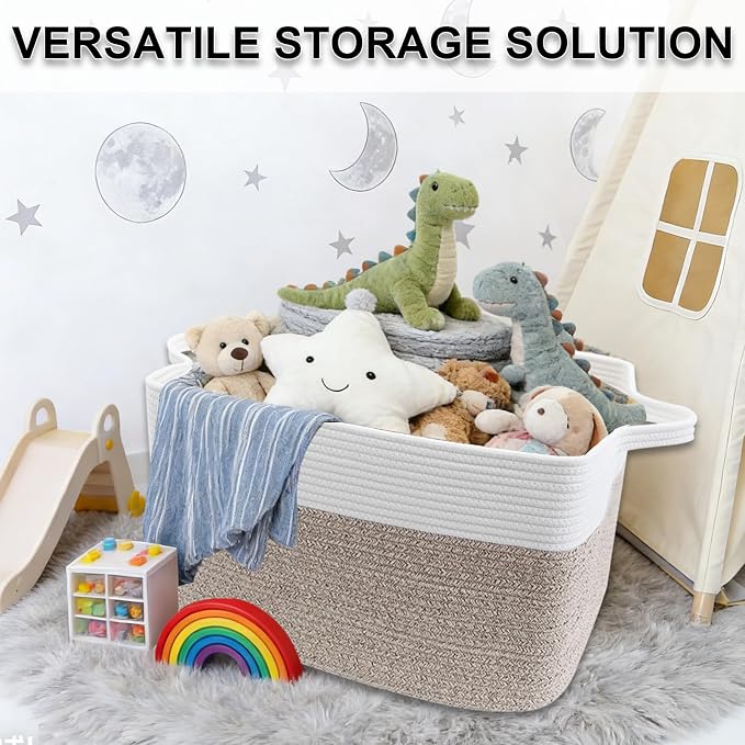 96L Laundry Basket with Handles, Extra Blanket Basket - Image 8