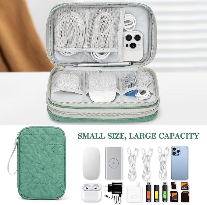 FYY Electronic Organizer, Travel Tech Pouch Bag, Waterproof, Double Layers - Image 6