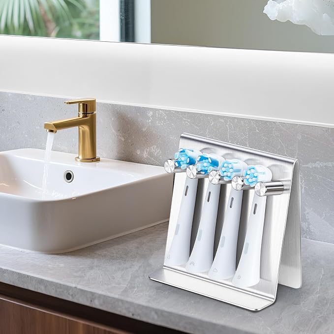 Electric Toothbrush Head Holder Adhesive or Tabletop, Tooth Brush Holder - Image 4