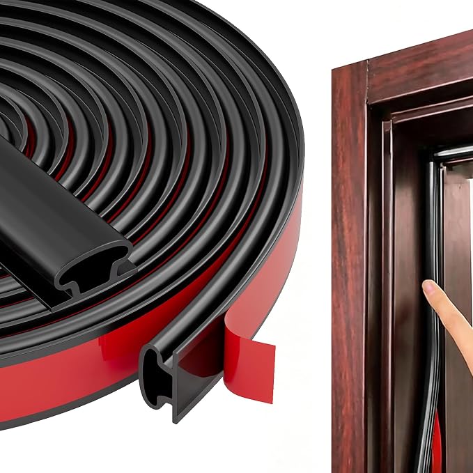 Black Rubber Weather Stripping Door Seal Strip, D Shape Door Weather Seal Strip by PUNDIN