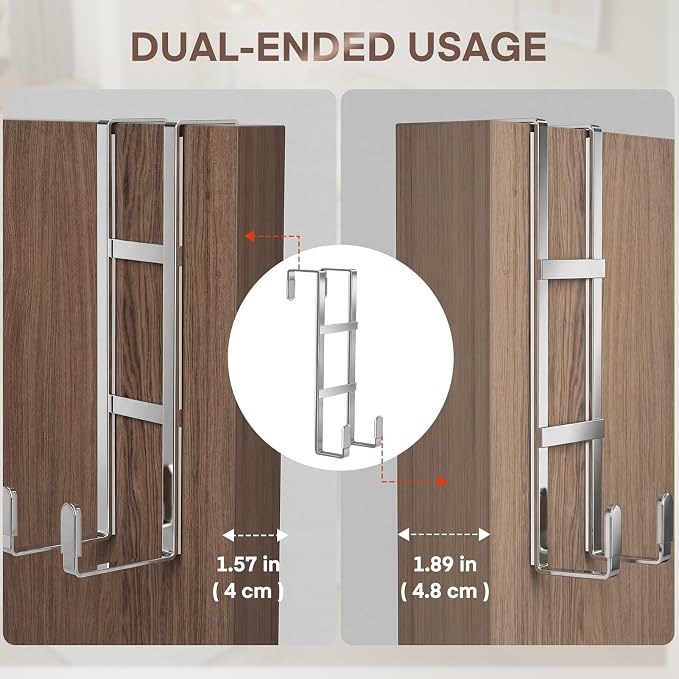 FYY 2 Packs Over The Door Hooks, Double Sided Door Hanger Hook - Image 2