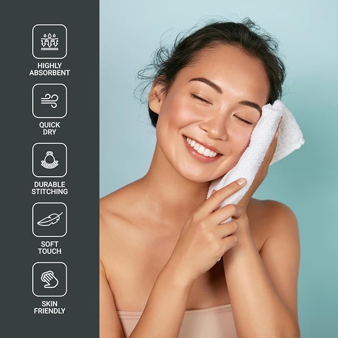Infinitee Xclusives 100% Cotton Luxury Wash Cloths - Image 8