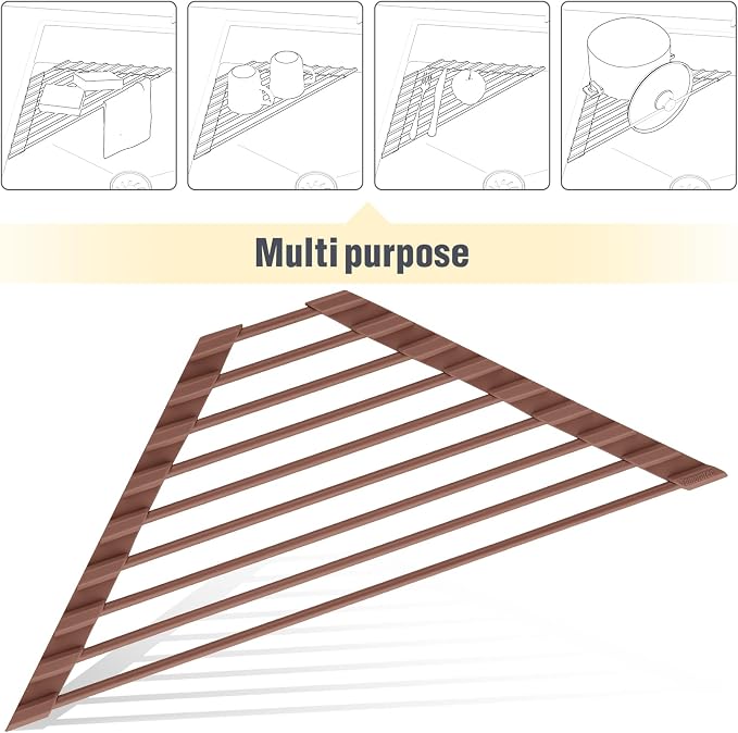 Tomorotec Triangle Roll Up Dish Drying Rack - Image 7