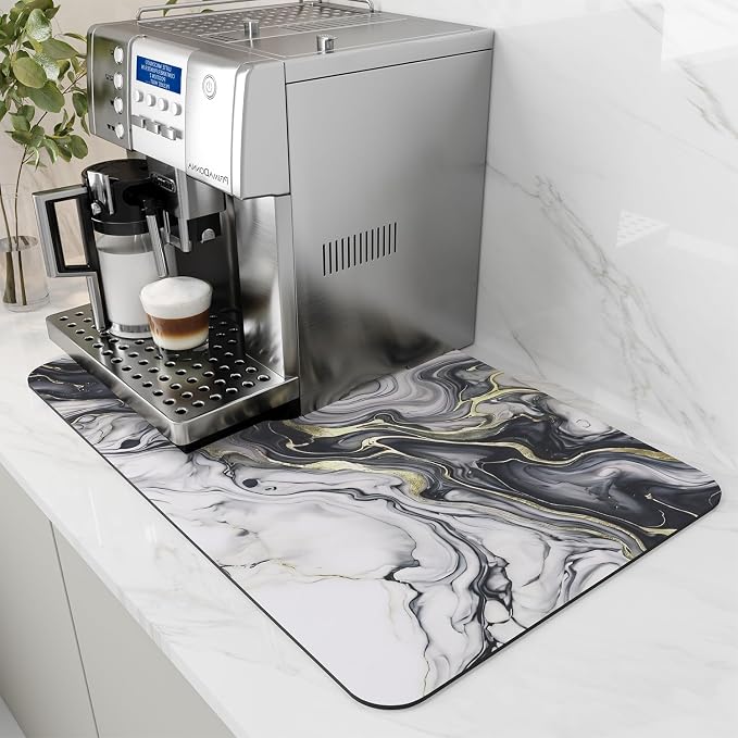 AMOAMI Dish Drying Mat for Kitchen Counter-Coffee Mat Bar Accessories, Hide by AMOAMI