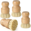 Bamboo Dish Brush, Natural Scrub Brush, 4 Pack Set | Wooden Dish Scrubber | by Unknown