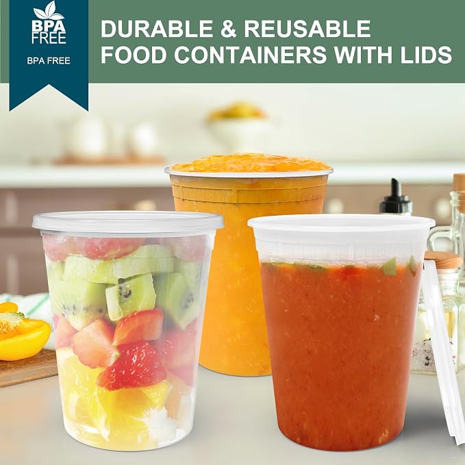 vivigu Deli Containers with Lids 32 oz - Image 4