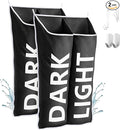 Hanging Laundry Hamper Bag XL 40x22", Space Saving over the Door Storage Bags by DONAQ