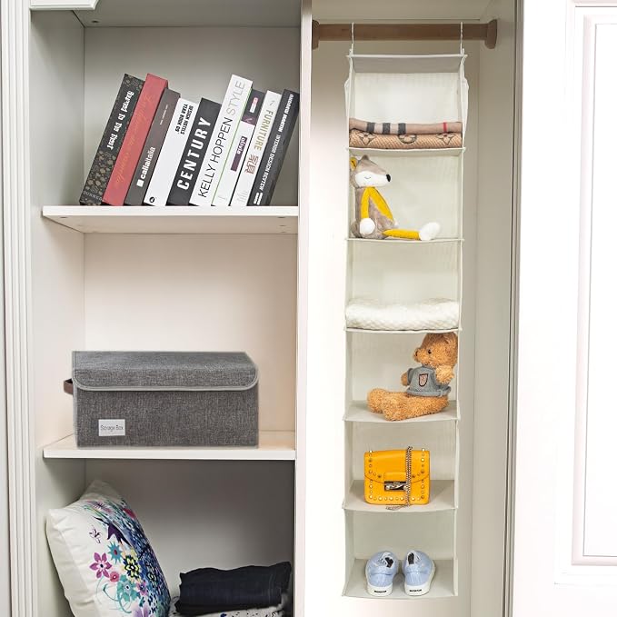 6 Shelves Hanging Closet Organizer, 2 Pack Hanging Storage - Image 6